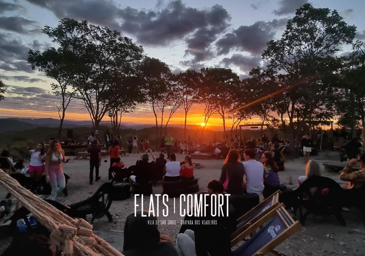 Novidade Flats Comfort Na Vila De Sao Jorge - Chapada Dos Veadeiros Hotel Ngoại thất bức ảnh