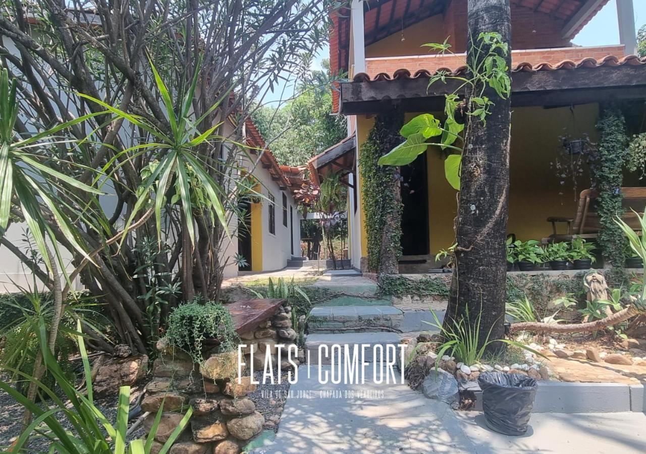 Novidade Flats Comfort Na Vila De Sao Jorge - Chapada Dos Veadeiros Hotel Ngoại thất bức ảnh