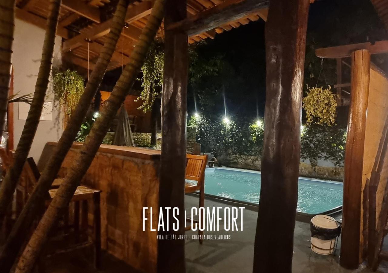 Novidade Flats Comfort Na Vila De Sao Jorge - Chapada Dos Veadeiros Hotel Ngoại thất bức ảnh