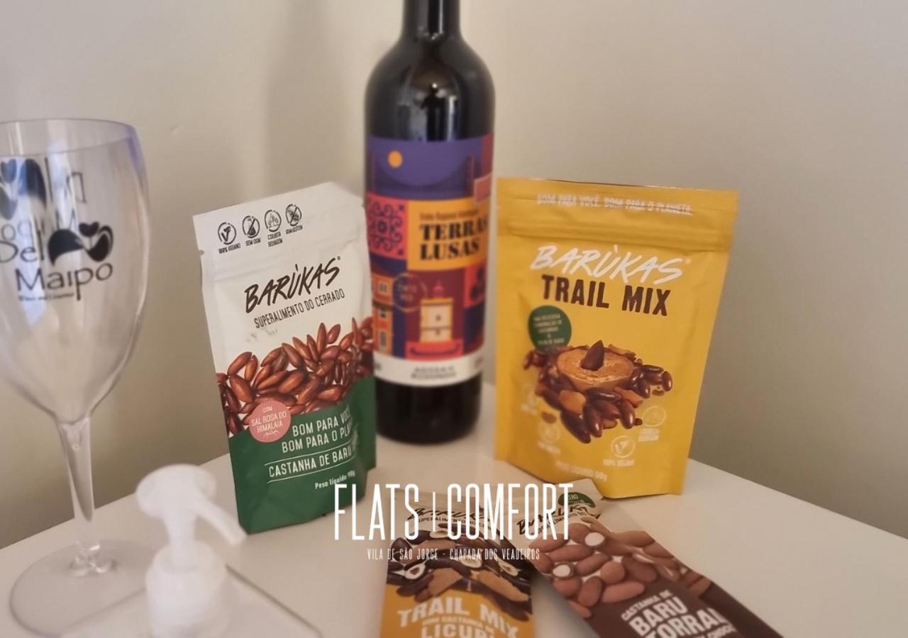 Novidade Flats Comfort Na Vila De Sao Jorge - Chapada Dos Veadeiros Hotel Ngoại thất bức ảnh