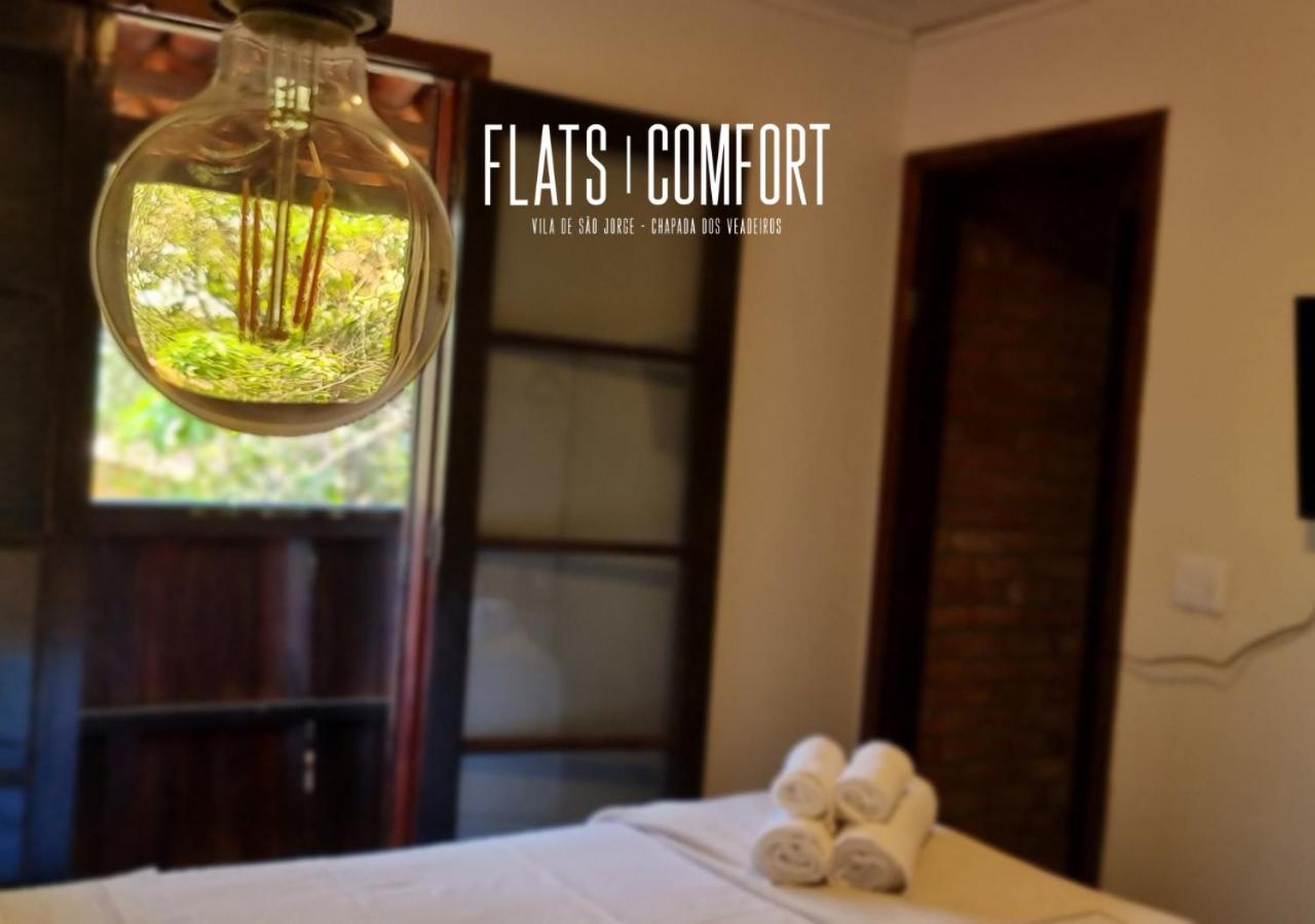 Novidade Flats Comfort Na Vila De Sao Jorge - Chapada Dos Veadeiros Hotel Ngoại thất bức ảnh