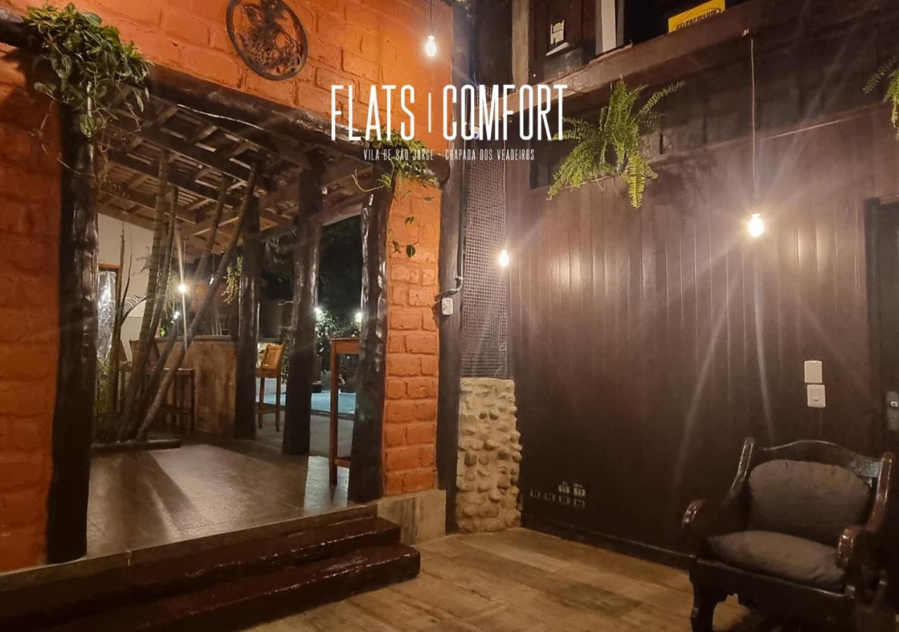 Novidade Flats Comfort Na Vila De Sao Jorge - Chapada Dos Veadeiros Hotel Ngoại thất bức ảnh