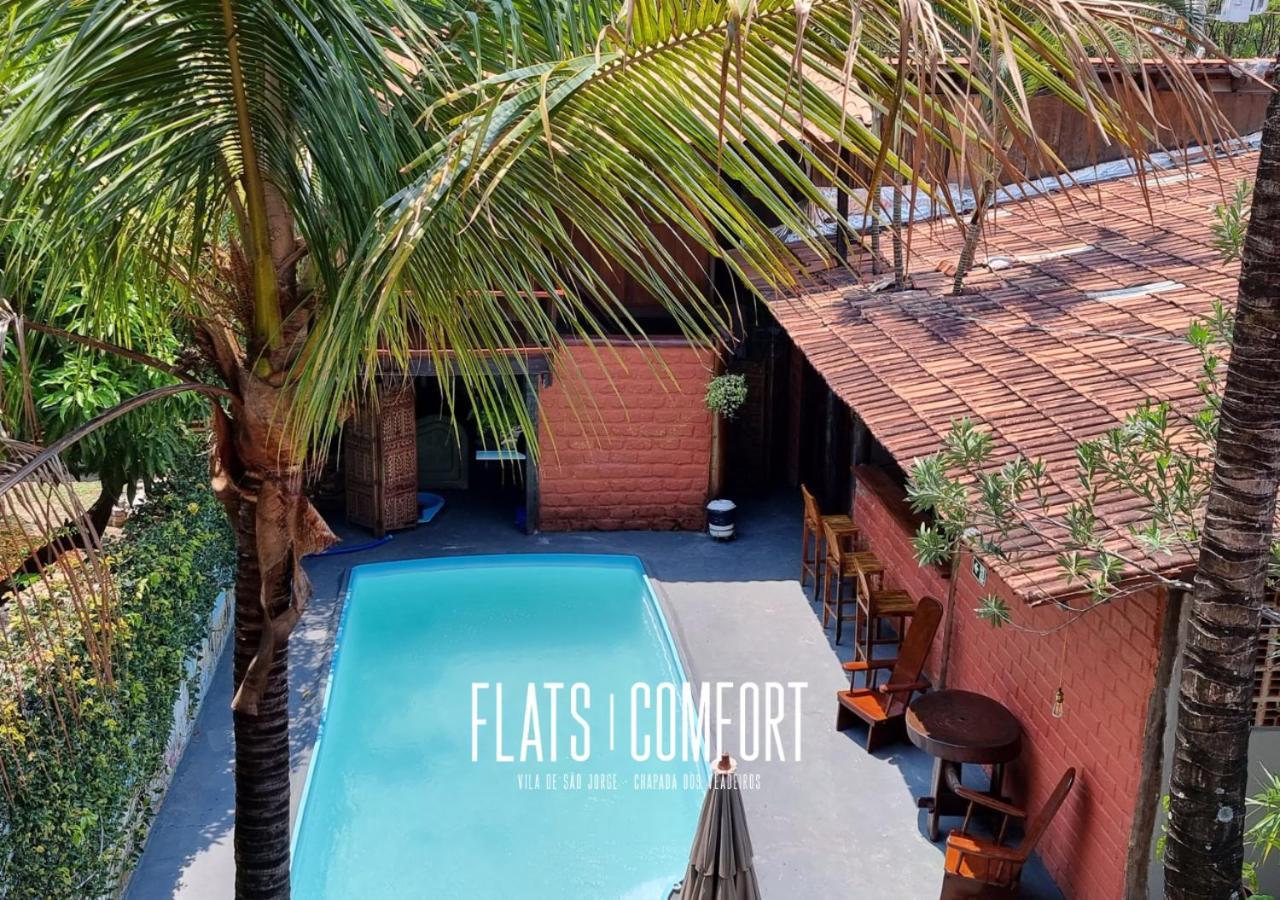 Novidade Flats Comfort Na Vila De Sao Jorge - Chapada Dos Veadeiros Hotel Ngoại thất bức ảnh