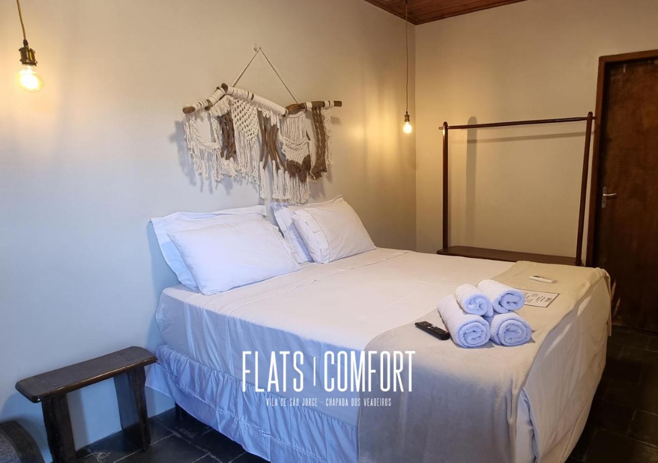 Novidade Flats Comfort Na Vila De Sao Jorge - Chapada Dos Veadeiros Hotel Ngoại thất bức ảnh