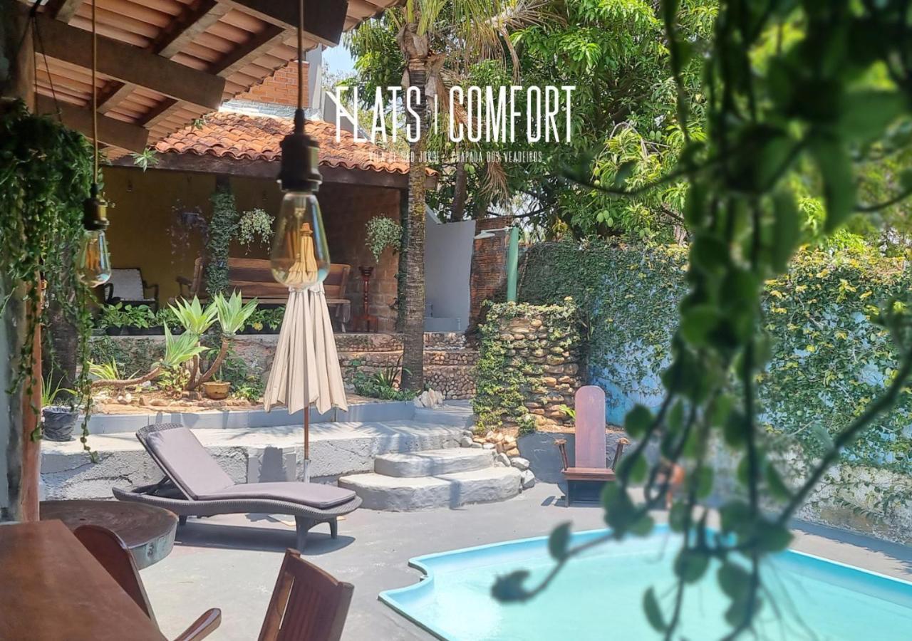 Novidade Flats Comfort Na Vila De Sao Jorge - Chapada Dos Veadeiros Hotel Ngoại thất bức ảnh