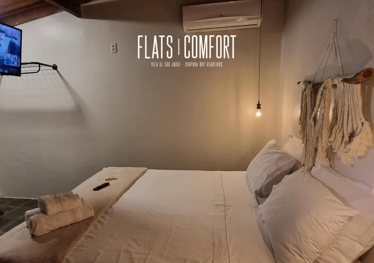 Novidade Flats Comfort Na Vila De Sao Jorge - Chapada Dos Veadeiros Hotel Ngoại thất bức ảnh