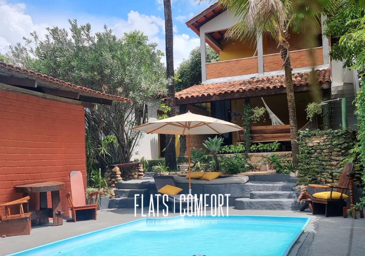 Novidade Flats Comfort Na Vila De Sao Jorge - Chapada Dos Veadeiros Hotel Ngoại thất bức ảnh
