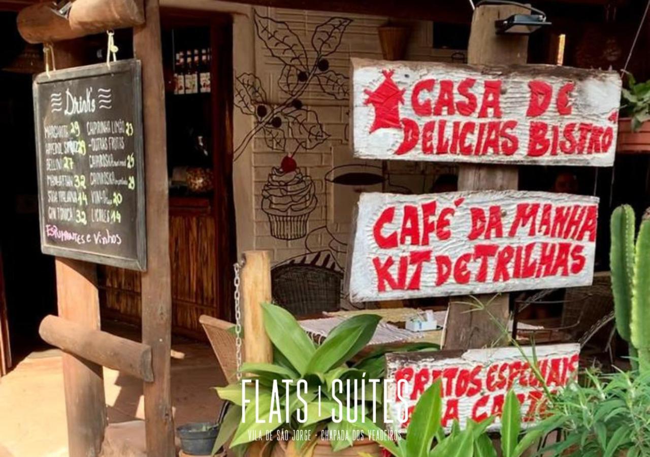 Novidade Flats Comfort Na Vila De Sao Jorge - Chapada Dos Veadeiros Hotel Ngoại thất bức ảnh